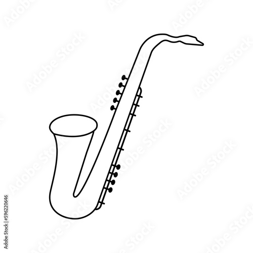 Saxophone icon vector. Sax illustration sign. Music symbol. jazz logo.