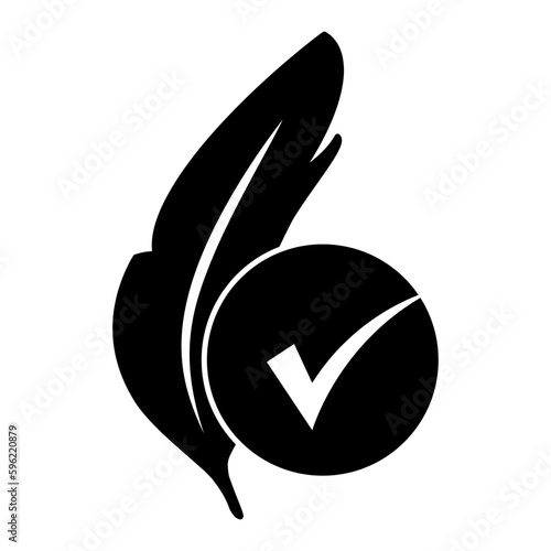 Hypoallergenic tested vector icon. Feather illustration sign. No synthetic symbol. Linear style hypoallergenic tested icon.