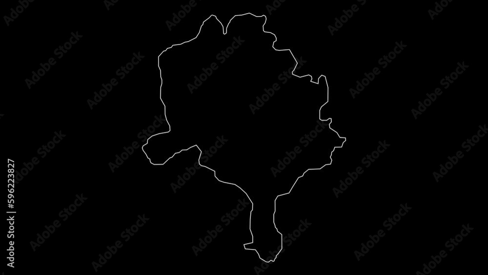 Kano state map of Nigeria outline animation Kano state map of Nigeria outline animation