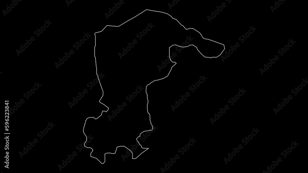 Katsina state map of Nigeria outline animation Katsina state map of Nigeria outline animation