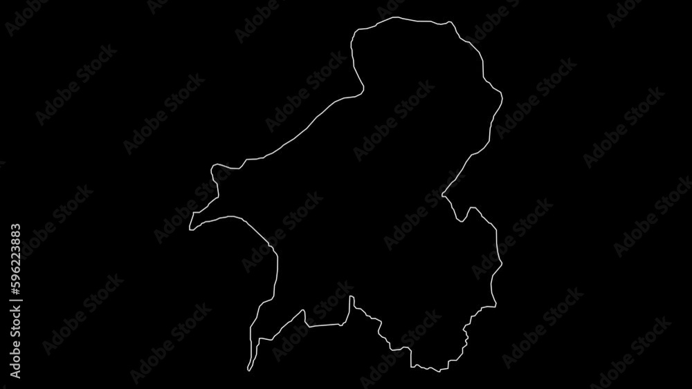 Taraba state map of Nigeria outline animation Taraba state map of Nigeria outline animation