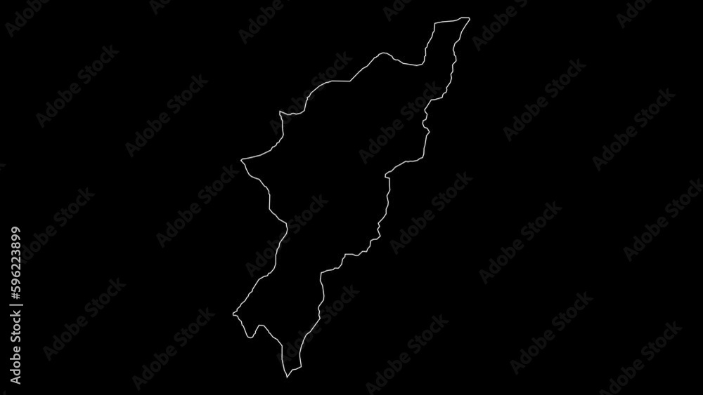 Adamawa state map of Nigeria outline animation Adamawa state map of Nigeria outline animation