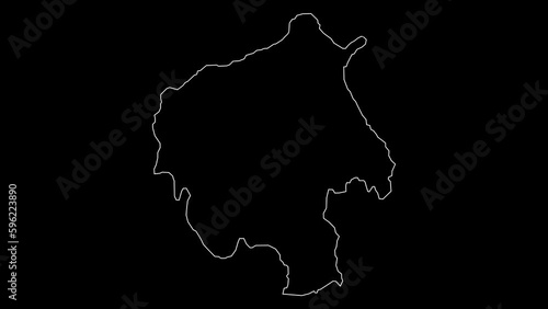 Oyo state map of Nigeria outline animation photo