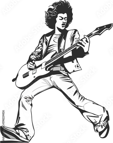 guitar, illustration, woman, drawing, sport, sketch, people, cartoon, music, boy, person, rock, sword, warrior, player, karate, guitarist, playing, gun, soldier