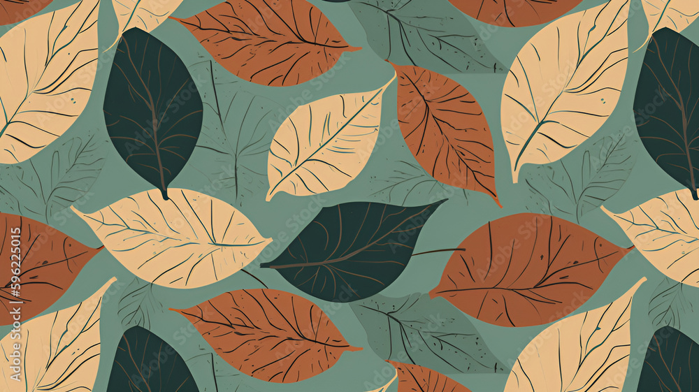 Leaves Wallpaper Background | Generative AI