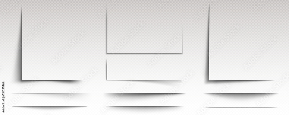 Square shadow box frame vector effect template. Rectangle page border shade illustration set on transparent background. Realistic isolated empty poster edge lines pack with corner gradient overlay. Square shadow box frame vector effect template. Rectangle page border shade illustration set on transparent background. Realistic isolated empty poster edge lines pack with corner gradient overlay.