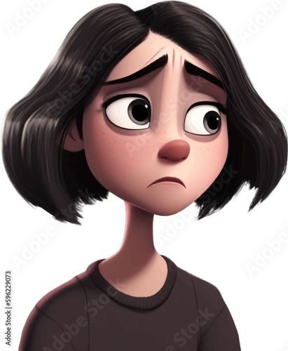 Girl in depression. Bad psychological state. Mental health awareness month illustration vector