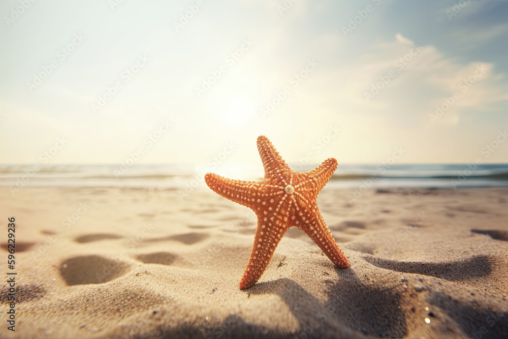 Beautifull shells on the sand beach. Generative AI Beautifull shells on the sand beach. Generative AI