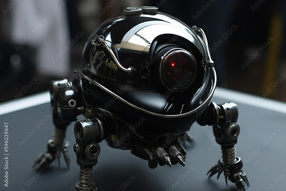 Fototapeta premium robot spy dog Generative AI