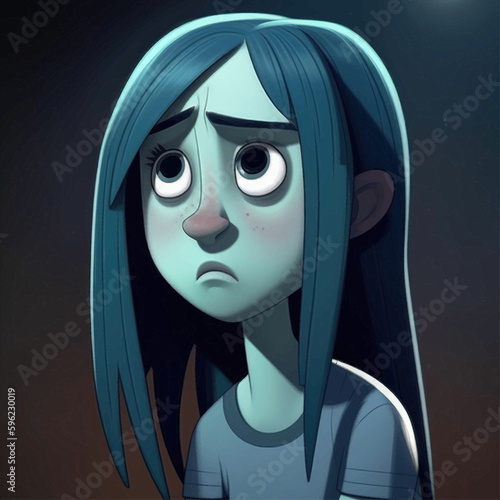 Women in depression. Bad psychological state. Mental health awareness month illustration vector