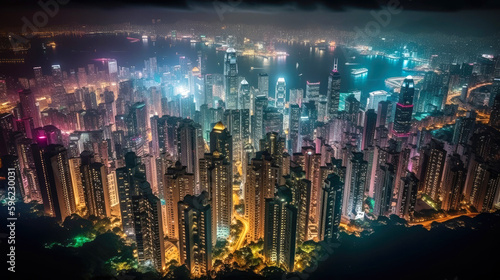 Hong Kong. Breathtaking travel destination place. Generative AI