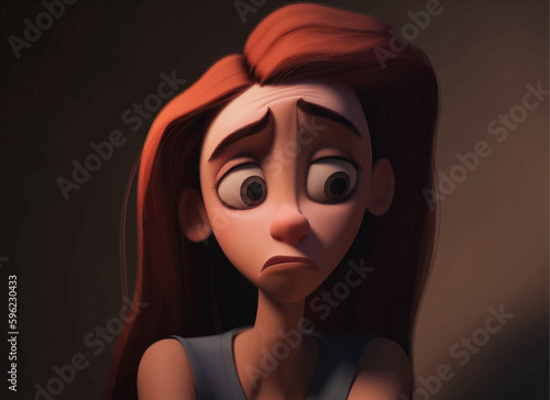 Women in depression. Bad psychological state. Mental health awareness month illustration vector