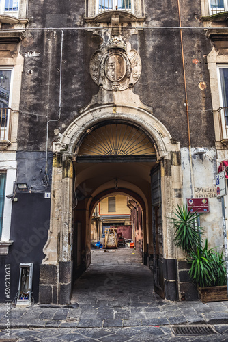 Scammacca del Murgo historic tenement in old part of Catania city  Sicily Island  Italy