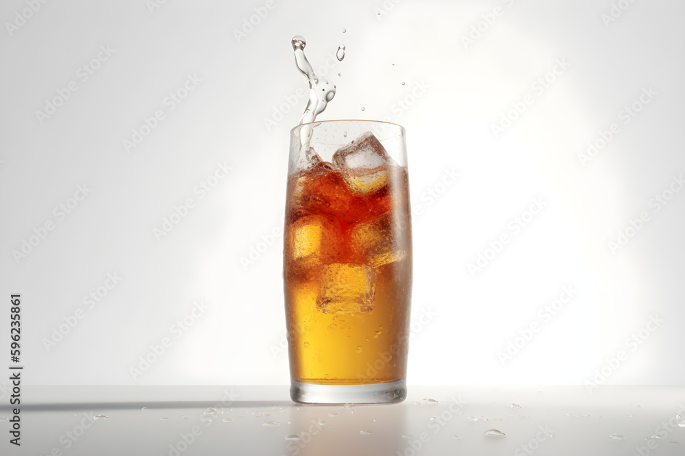 Soft drink based on soda, different colors. With Generative AI tehnology Soft drink based on soda, different colors. With Generative AI tehnology