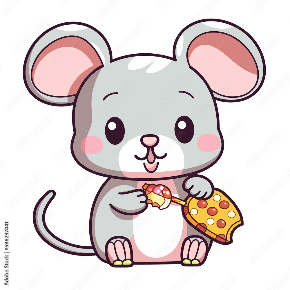 Obraz premium Cute clipart mouse