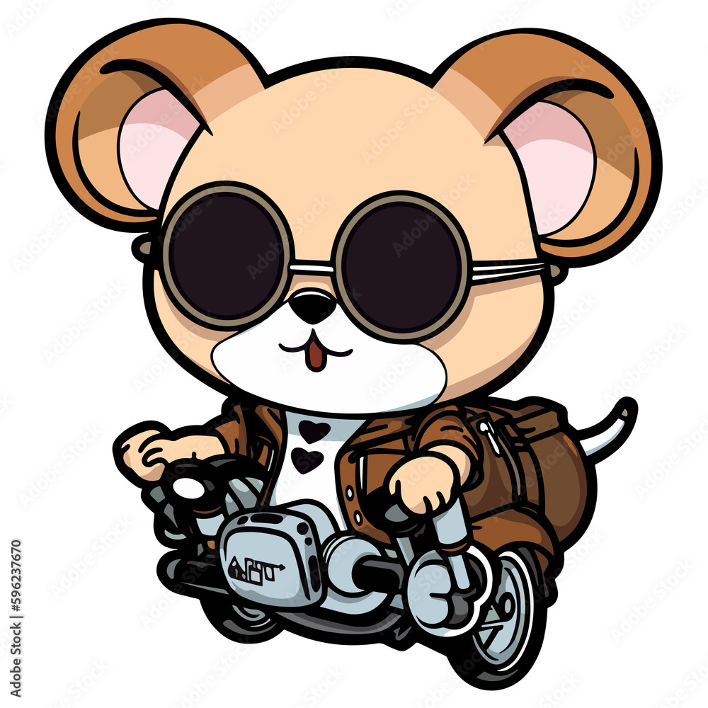 Obraz premium Cute clipart mouse