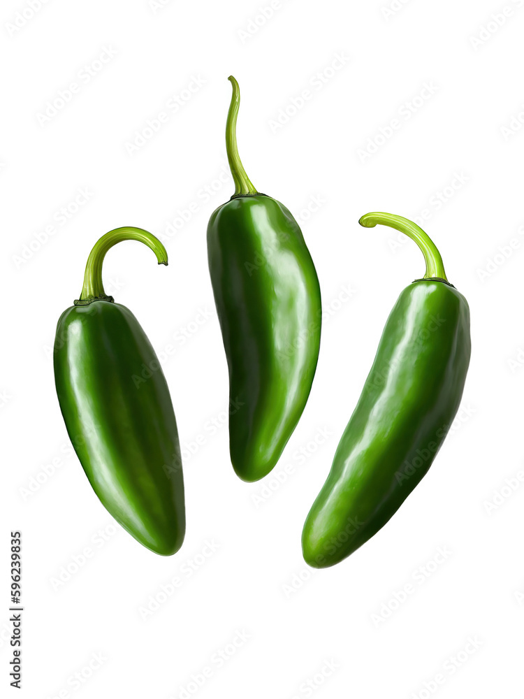 Green Jalapeno Peppers Illustration | AI Generated Green Jalapeno Peppers Illustration | AI Generated