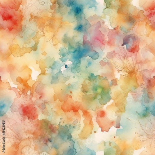 Seamless Watercolor Abstract background Tile for graphic design. Generative AI