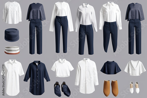 Clean and Classic  Isolated Basic Clothes