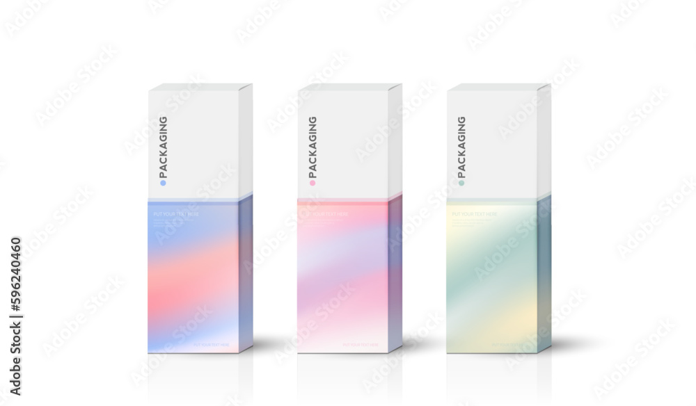 Set packaging design template for product. box packaging template on empty background. vector design. Set packaging design template for product. box packaging template on empty background. vector design.