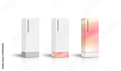 Set packaging design template for product. box packaging template on empty background. vector design.