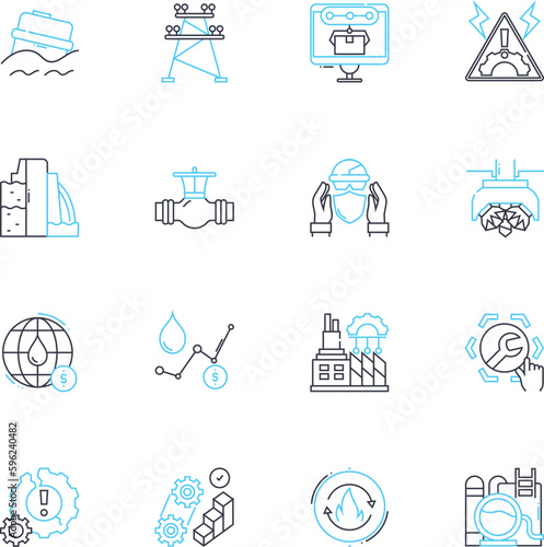 Plantation linear icons set. Cotton, Estate, Agriculture, Slavery, Harvest, Farming, Landowner line vector and concept signs. Crop,Civil rights,Overseer outline illustrations photo