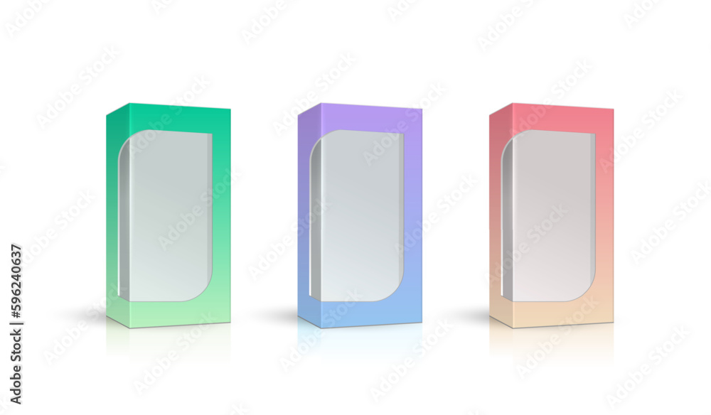 Set packaging design template for product. box packaging template on empty background. vector design. Set packaging design template for product. box packaging template on empty background. vector design.