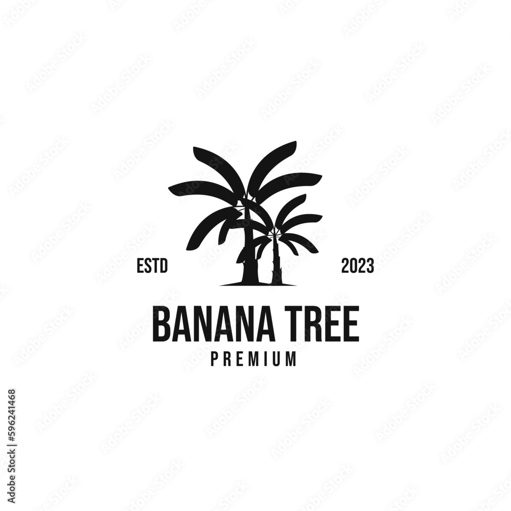 Flat banana tree logo design vector concept illustration idea Stock Vector Adobe Stock