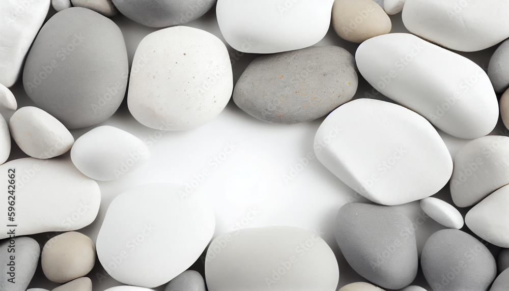 white background for presentations and masonry round stones