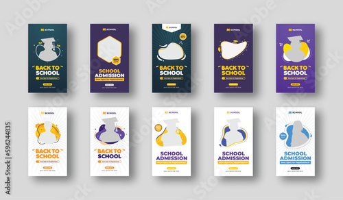 school admission Instagram story and web banner template