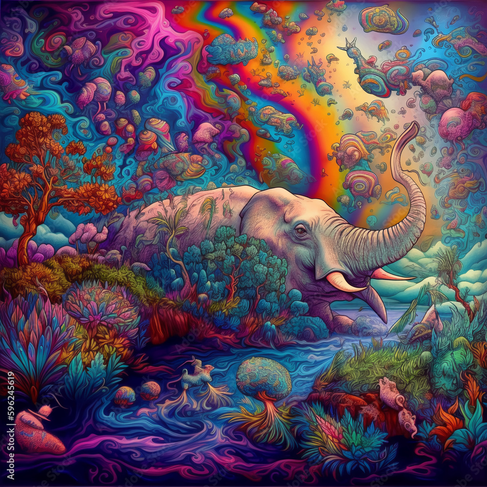 Obraz premium dreaming colourful lsd trip