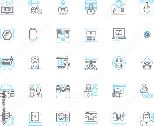 Foto Cheaters linear icons set