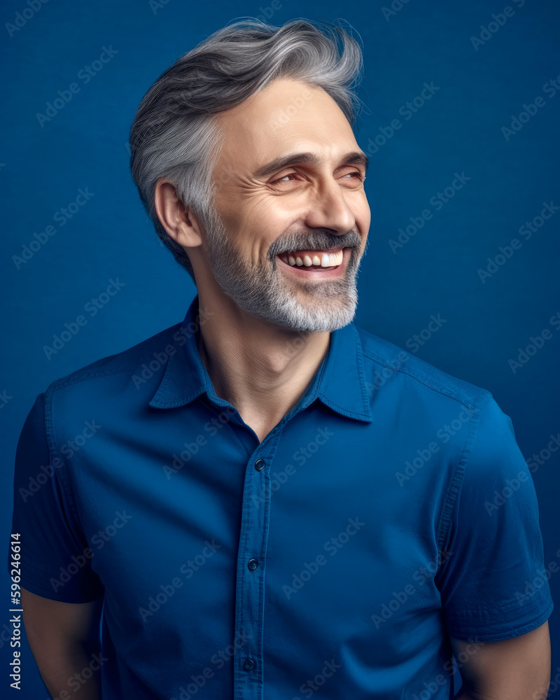 Freundlicher Lächelnder Verkäufer Business Mann Portrait Illustration (Generative AI) Digital Art Hintergrund Cover Mono Background Freundlicher Lächelnder Verkäufer Business Mann Portrait Illustration (Generative AI) Digital Art Hintergrund Cover Mono Background