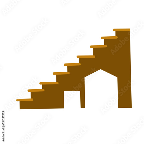 vector brown stairs