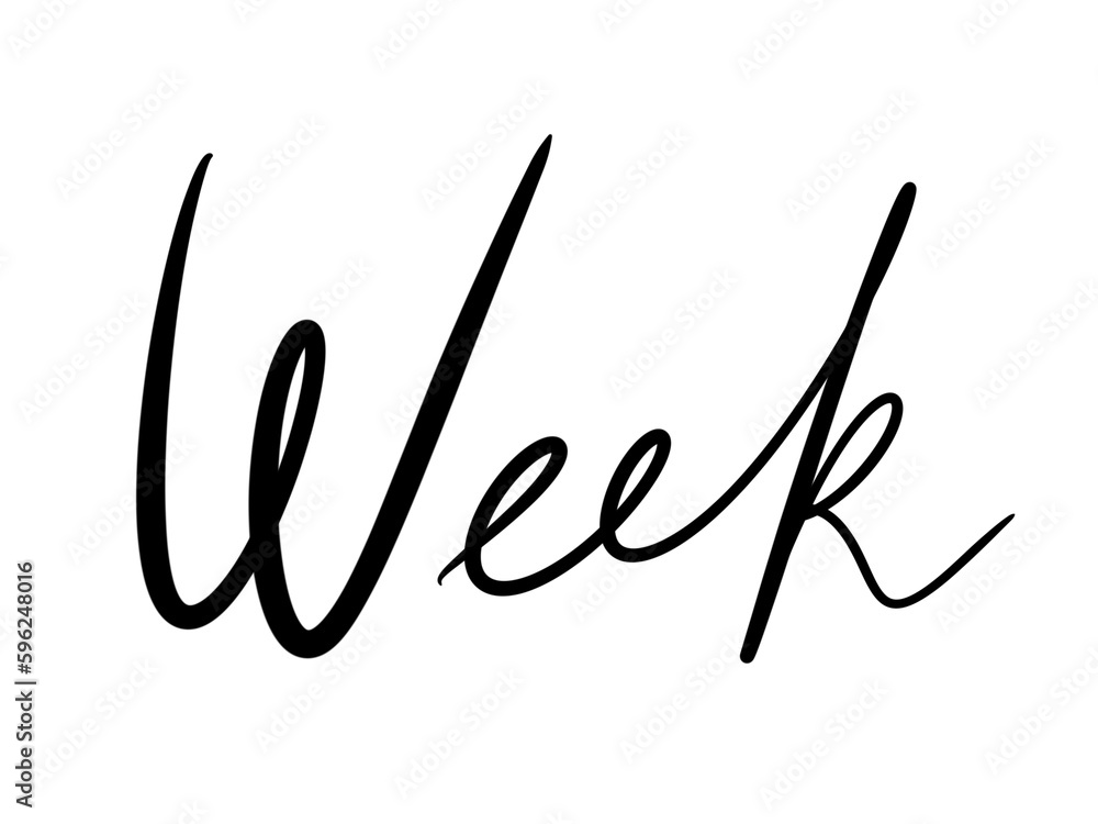 simple line design element hand lettering black letters on white background for calendar planner week header sticker simple line design element hand lettering black letters on white background for calendar planner week header sticker