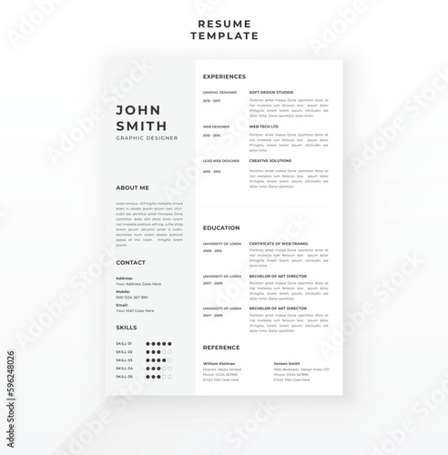 Modern elegant resume design template