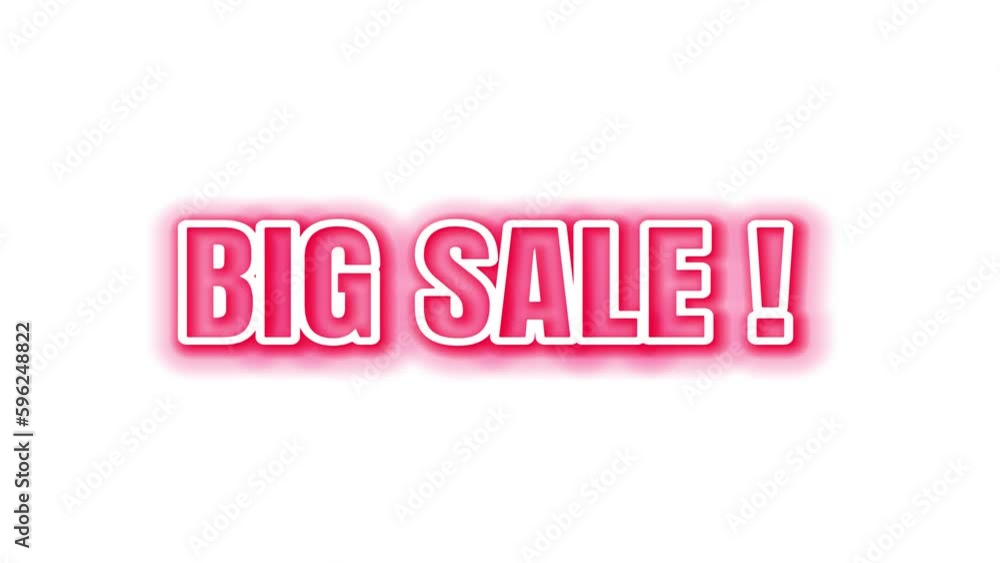 Art Illustration Animated Background Design Text Motion Graphic Neon of Big Sale Art Illustration Animated Background Design Text Motion Graphic Neon of Big Sale