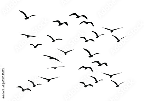 elegant flying birds wall sticker