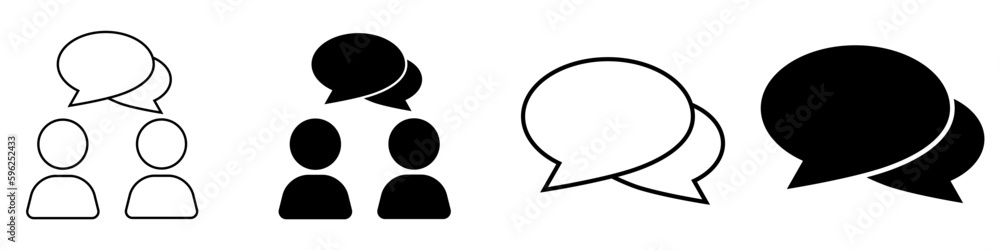 Chat icon vector. Communication illustration sign. Correspondence symbol. Dialogue logo. Chat icon vector. Communication illustration sign. Correspondence symbol. Dialogue logo.