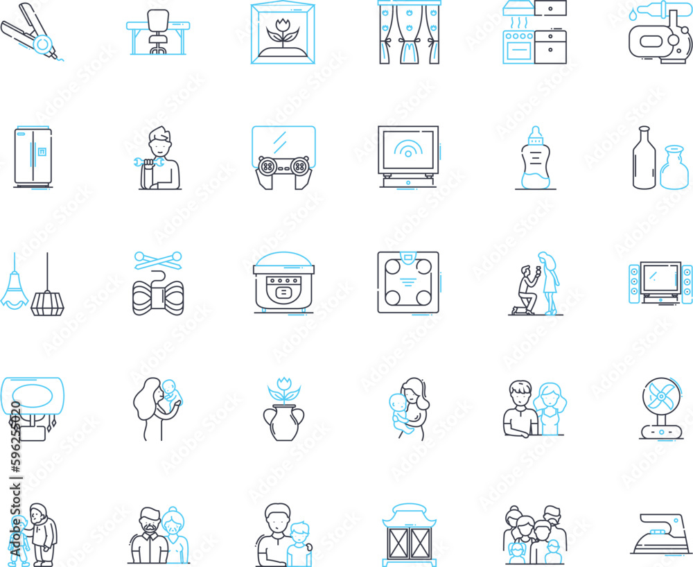 Dwellers linear icons set. Denizens, Inhabitants, Residents, Occupants, Citizens, Locals, Natives line vector and concept signs. Settlers,Tenants,Homesteaders outline illustrations Dwellers linear icons set. Denizens, Inhabitants, Residents, Occupants, Citizens, Locals, Natives line vector and concept signs. Settlers,Tenants,Homesteaders outline illustrations
