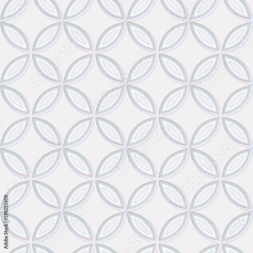 Trendy petal floral shadow retro with curve geometric pattern textur seamless abstract background design for fabric, scarf, carpet, rug , wallpaper cover 