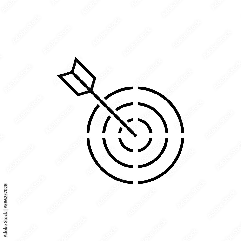 Target icon isolated on transparent background Target icon isolated on transparent background