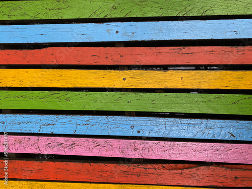 Wood material background for Vintage wallpaper. colorful wooden boards.