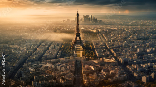Eiffel Tower. Paris. Breathtaking travel destination place. Generative AI