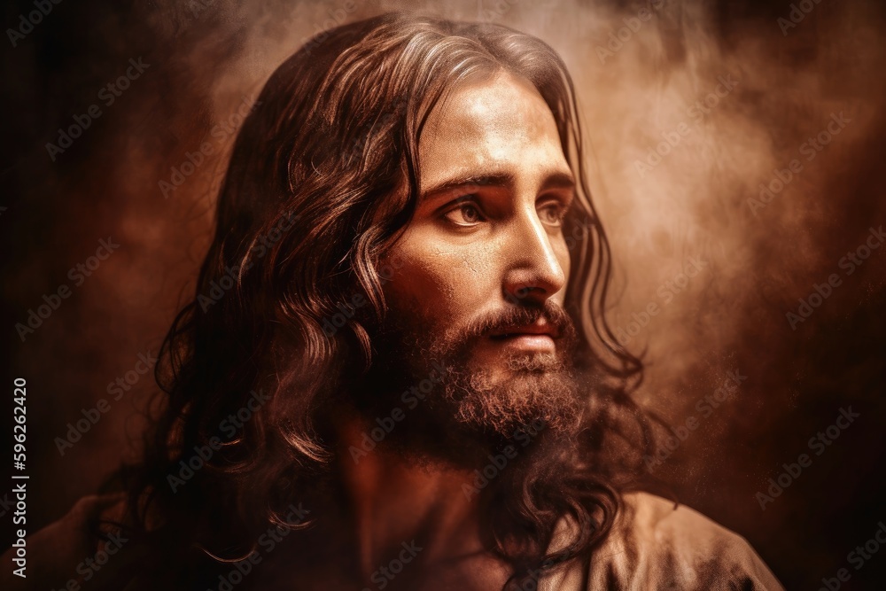 Jesus Christ savior of the world created with generative AI technology