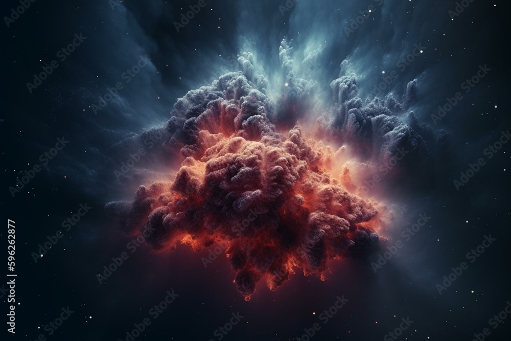 A conceptual illustration of a nebula. Generative AI