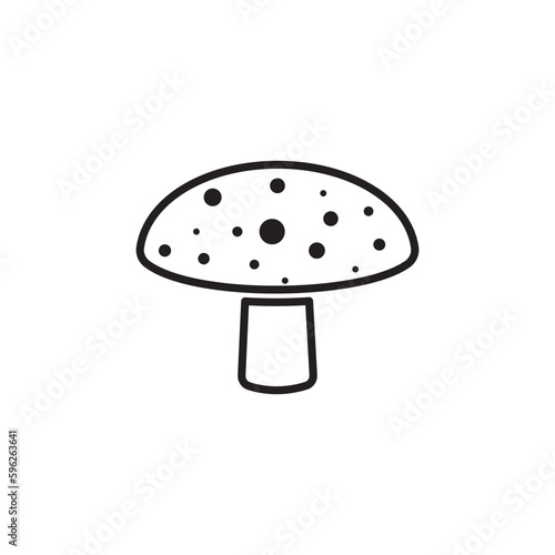 Mushroom icon, vector vegetable illustration, healthy food 2.eps