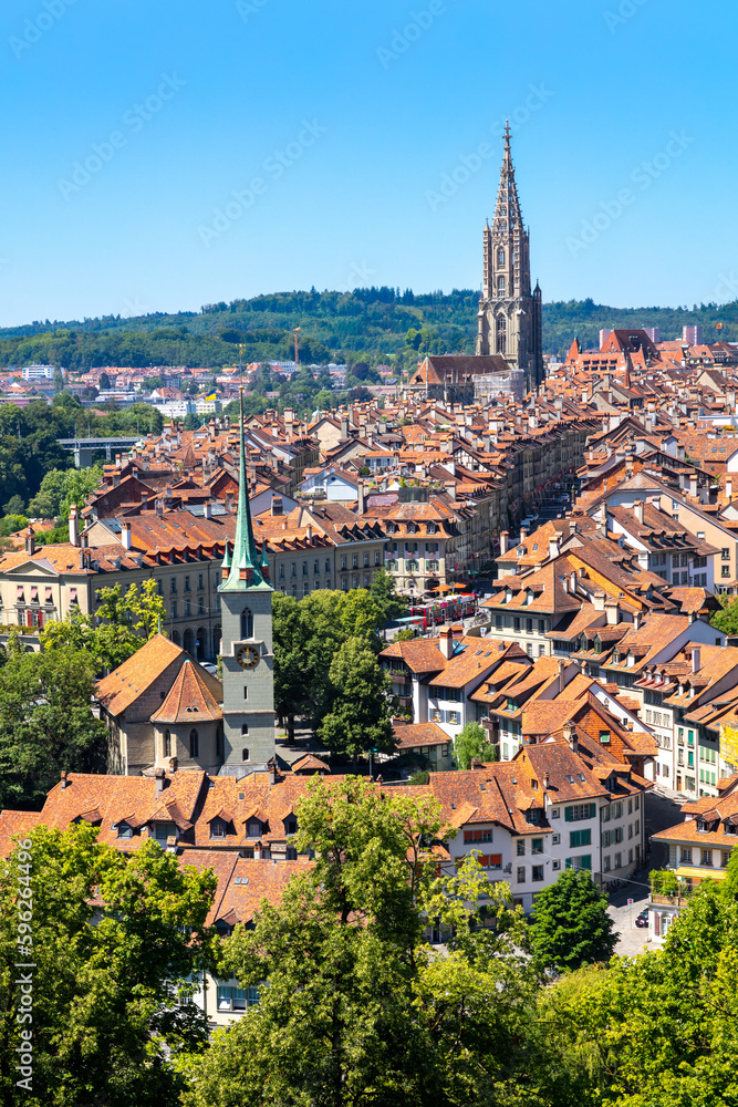 Panoramic view of Bern, City landscape, Switzerland