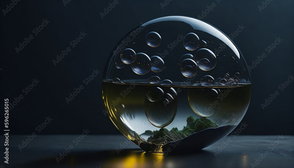crystal ball in the glass crystal ball in the glass