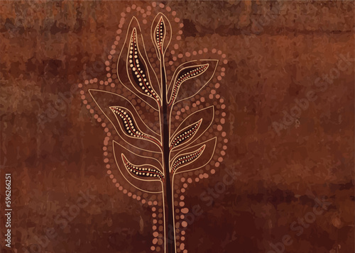 Artwork depicting trees in aboriginal style.
